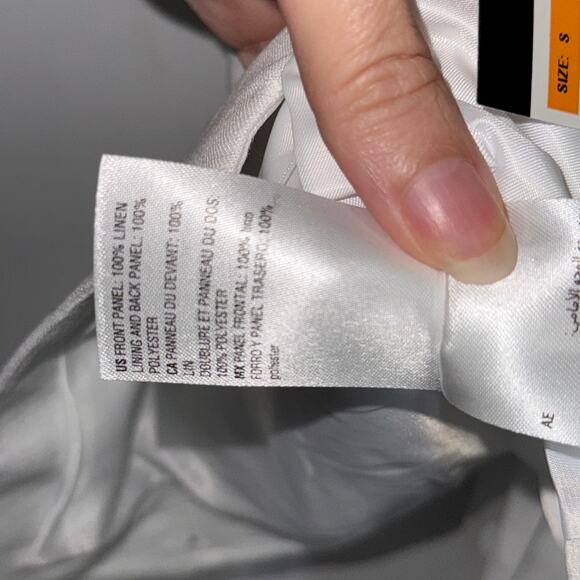 Bar III Men's Slim-Fit White 100% Linen Suit Vest white Small $115 - Picture 8 of 8